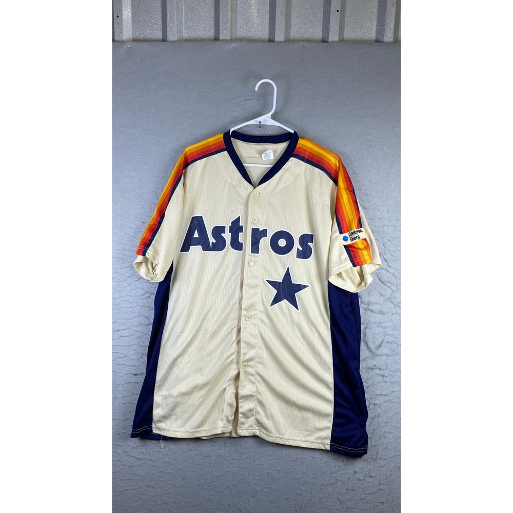 Houston Astros Baseball Jersey Mens XL Cream Excellent Framber Valdez 59 Rainbow